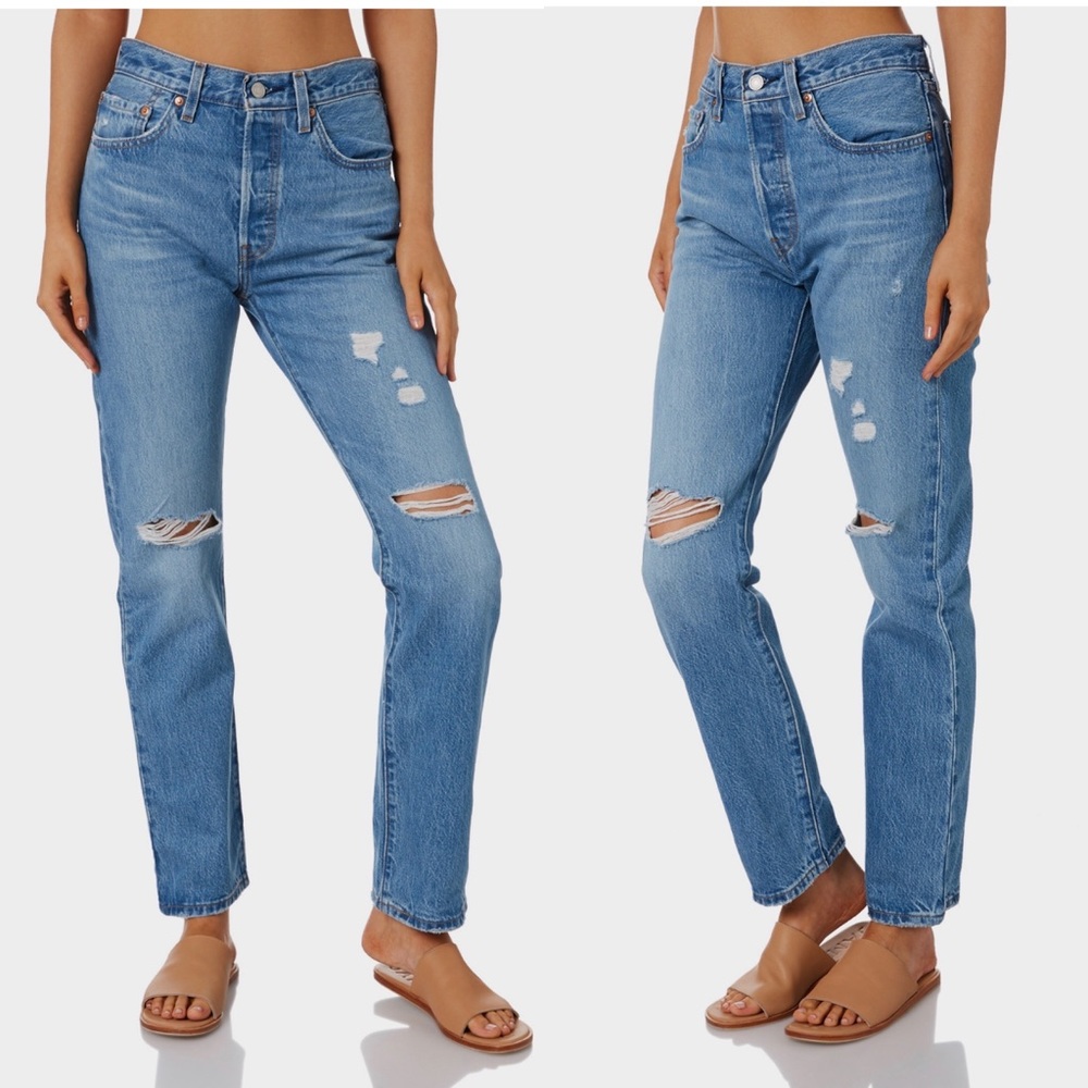 Levi’s Premium 501 Original, “Athens Destruction,” size 26